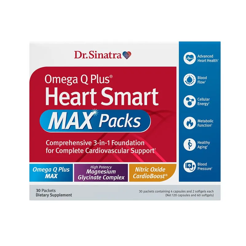 Dr. Sinatra Omega Q Plus Heart Smart Max Packs 30ct Packets - Dr