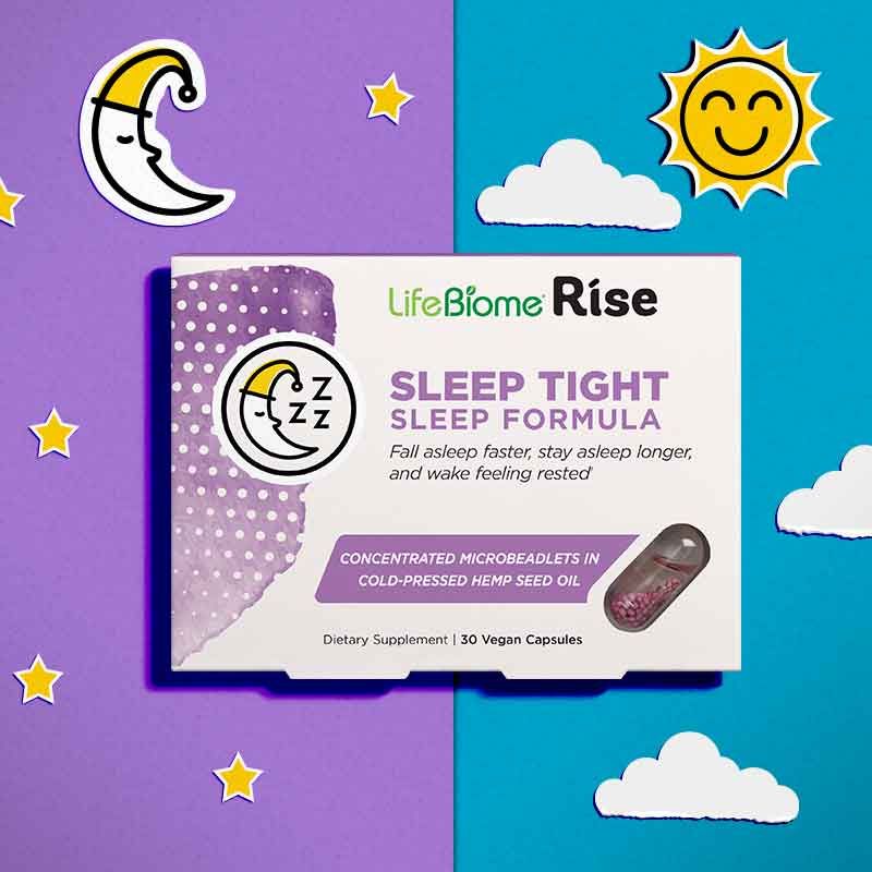 LifeBiome Rise Sleep Tight melatonin concept